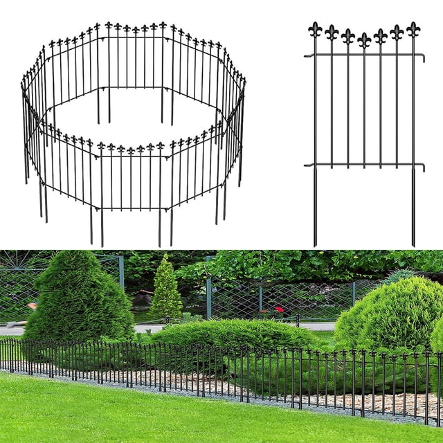 NEX 20 pcs Decorative Garden Fence Border Rustproof Fence Animal Barrier