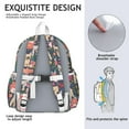 thumbnail image 5 of French Bulldog Dog and Flower Backpack for School,Cute School Bag,Schoolbag with Adjustable Shoulder Straps & Padded Back,13.4"x11"x4.7", 5 of 6