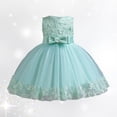 thumbnail image 2 of BYHONG Robe en Maille pour Enfants Robe Élégante Petite Fille Robe Verte_003 6-7 Ans, 2 of 9