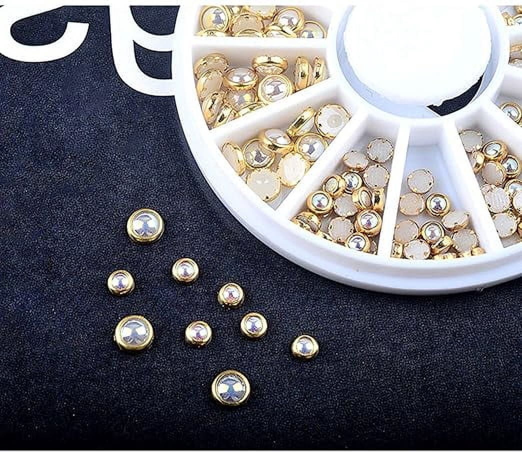 AVOKA DIY 3D Nail Art Manicure Decoration Wheel Acrylic Crystal Glitter Rhinestones - 12 Styles (89 PIECES)