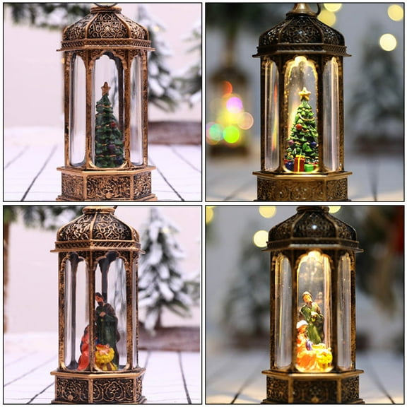 MLINS  2 Pcs Christmas Hanging Lanterns Candle Wind Light