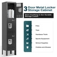 thumbnail image 5 of KAER Metal Locker with 3 Doors 66“ Storage Locker for Employees andstudent with Card Slot Lockable Steel Locker for School Gym Home Office Staff, 5 of 6