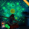 thumbnail image 3 of Estrellas que brillan en la oscuridad, estrellas brillantes para el techo, calcomanías de pared de estrellas, sistema solar, espacio, galaxia, planetas, pegatinas de pared para niños, decoraciones, 3 of 4