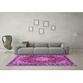 thumbnail image 3 of Ahgly Company Indoor Square Persian Purple Traditional Area Rugs, 5' Square, 3 of 4