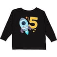 thumbnail image 3 of Inktastic Rocket Space Ship Happy Fifth Birthday Boys or Girls Long Sleeve Toddler T-Shirt, 3 of 5