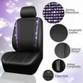 thumbnail image 4 of Car-Grand Bling diamond Rhinestone Leather car seat covers front pair shinning spark glitter crystal cute universal fit automotive glitter SUV truck sedan women girly Purple, 4 of 7