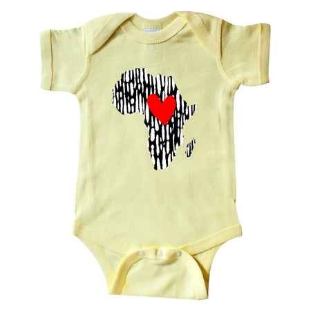 

Inktastic Black History Month Ink Print African Heart Gift Baby Boy or Baby Girl Bodysuit