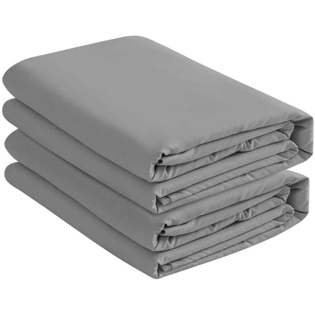 2 Pack Fitted Hospital Bed Sheets with Elastic All Around for a Double Brushed Ultra Soft Breathable 100% Microfiber Sheets, 36” x 84” x 12” (Dark Grey)