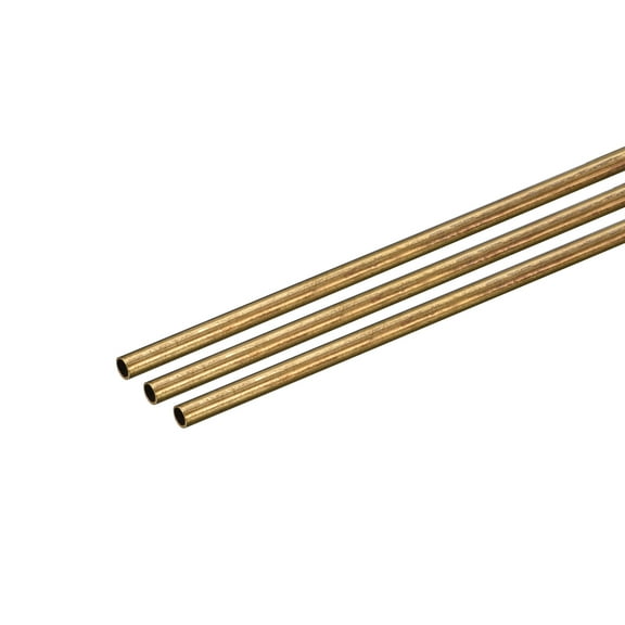 Uxcell 2mm OD 0.2mm Wall Thickness 250mm Length Brass Round Tube 3 Pack