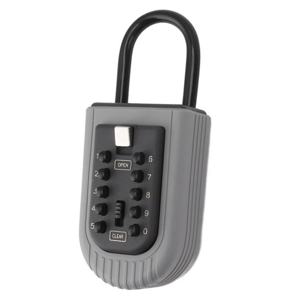Key Box, Key Lockbox 10 Capacity Wide Application Removable Rubber Cover Code Access For Car
