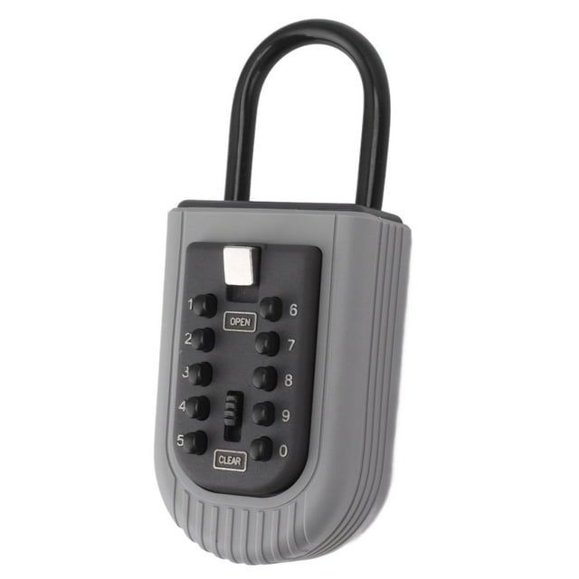 Key Box, Key Lockbox 10 Capacity Wide Application Removable Rubber Cover Code Access For Car