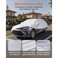 thumbnail image 3 of VEVOR Car Cover, Car Cover Waterproof for Dodge Challenger Full Size Sedan, Custom-fit All Weather Sun Rain Wind Dust Snow Protection Full Exterior Covers with Door Zipper and Cotton Lining, Silver, 3 of 9