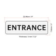 thumbnail image 2 of Unique Bargains 9'x3' ENTRANCE Sign Acrylic Self Adhesive Door Sticker Wall Sign White, 2 of 5