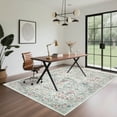 thumbnail image 2 of FairOnly 10'x13'Pastoral Washable Low Pile Rug Modern Farmhouse Non Slip Foldable Carpet for Kitchens Bedroom Living Room,Beige, 2 of 7