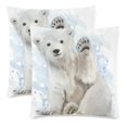thumbnail image 2 of MKHERT Polar Bear Throw Pillowcase Pillow Cover Cushion Couver 18x18 inch, Set of 2, 2 of 3