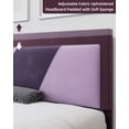 thumbnail image 7 of SAINSPEED Queen Bed Frame, Tufted Platform Bed Frame with Adjustable Height Headboard, Velvet Mix Color Upholstered Bed Frame, Purple, 7 of 7