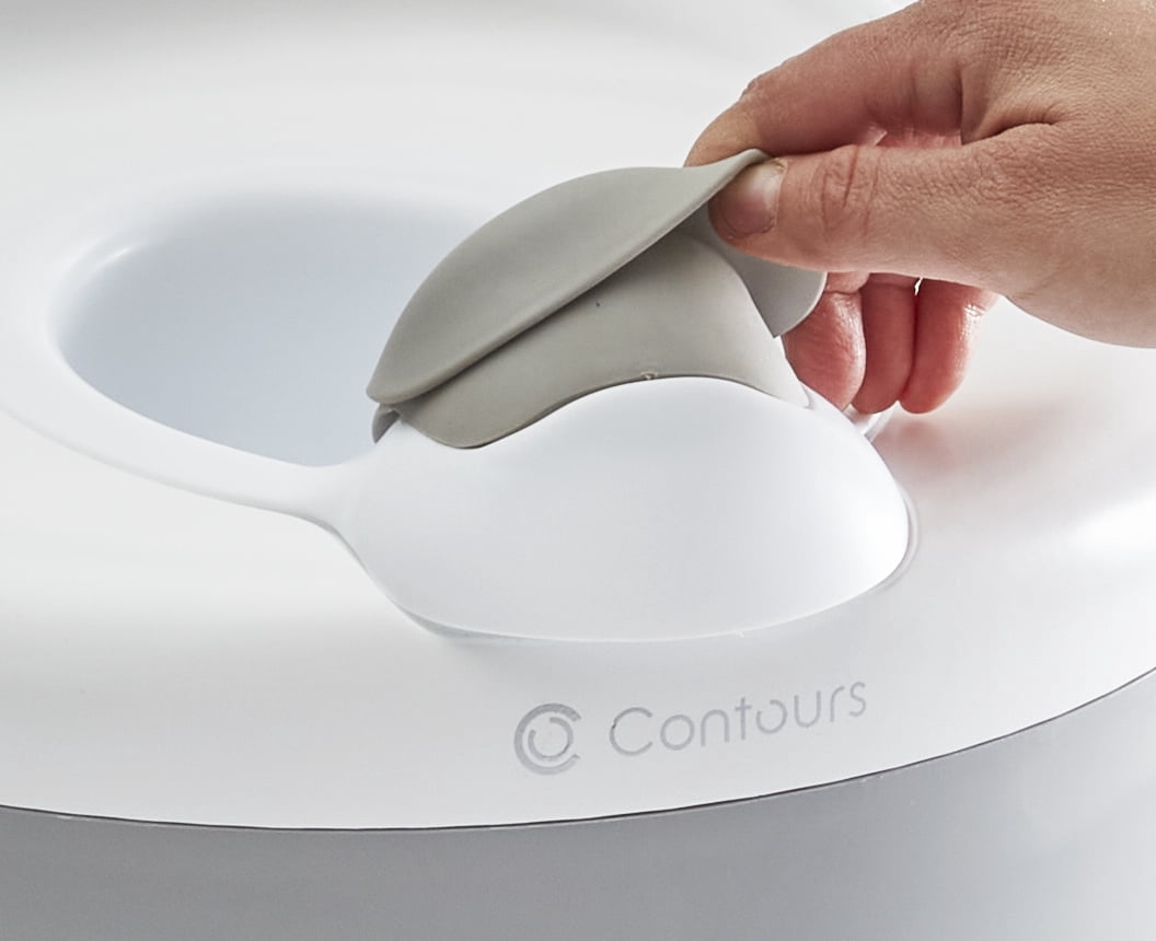 Contours Bravo 3-Stage Potty Training Toilet, Seat, Trainer, Step Stool, Gray, 1 Count