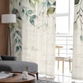 thumbnail image 4 of White Daisy Semi Sheer Curtains 96 Inch Length 2 Panels Set,Spring Floral Eucalyptus Leaves Summer Botanical Sheer Kitchen Curtain Voile Window Curtain for Living Room Bedroom Rod Pocket Drapes, 4 of 7