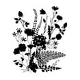 thumbnail image 2 of Dogwood Portfolio 15x18 White Modern Wood Framed Museum Art Print Titled - Inked Flowers, 2 of 4