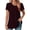 Red, variant on Sale Summer Tops for Women Short Sleeve New Solid Color Round Neck Pleated Solid Color T-shirt Top Sky Blue S(S)