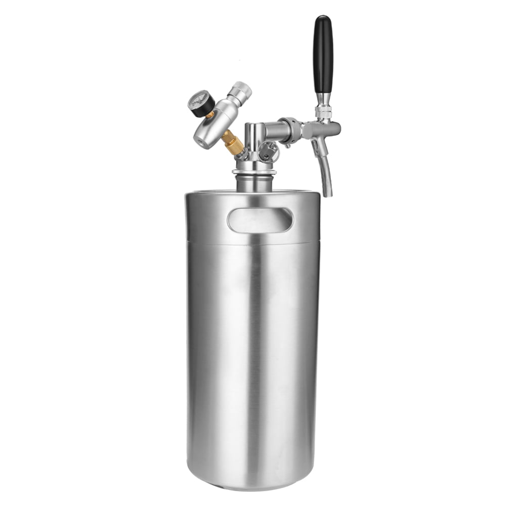 Camping and Picnic Beer Dispenser for Home 3.6L Stainless Steel Beer Barrel Mini Beer Keg