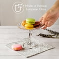 thumbnail image 2 of Crystalia Glass Mini Patisserie Service Platter, Small Footed Round Cake Cupcake Stand for Cookies, Single Cupcakes, Pastries, Macarons, Biscuits, Glass Cake Pedestals Server Plate 5 inches, 2 of 7