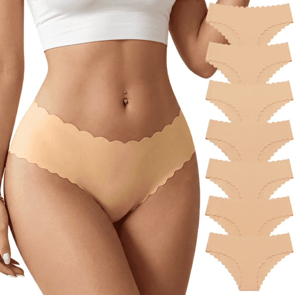 Women's One-Piece Seamless Wave High Waist Stretch Panties, 7 Colors Available