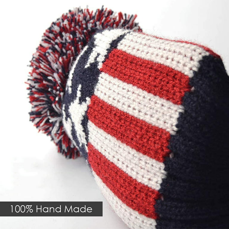 Golf Club Head Covers Knit for Woods Driver Fairway Hybrid Head Cover  Knitted Pom Pom Stripes Pattern for Main Wood Clubs