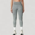 thumbnail image 2 of Women's Seamless Ribbed High Waist Full Length Leggings with Compression Fit - Small, Gray, 2 of 7