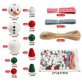 thumbnail image 2 of 190 piezas de cuentas de madera navideñas, cuentas de Noel, cuentas de madera redondas, cuentas de madera blancas, decoración navideña de madera con cuerda de cáñamo para decoración de fiestas, 2 of 5