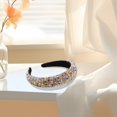 thumbnail image 5 of Biezeib Women Hand Knit Beaded Headband Wide Hair Band Accessories Washing Face Hair Hoop Gifts, 5 of 7
