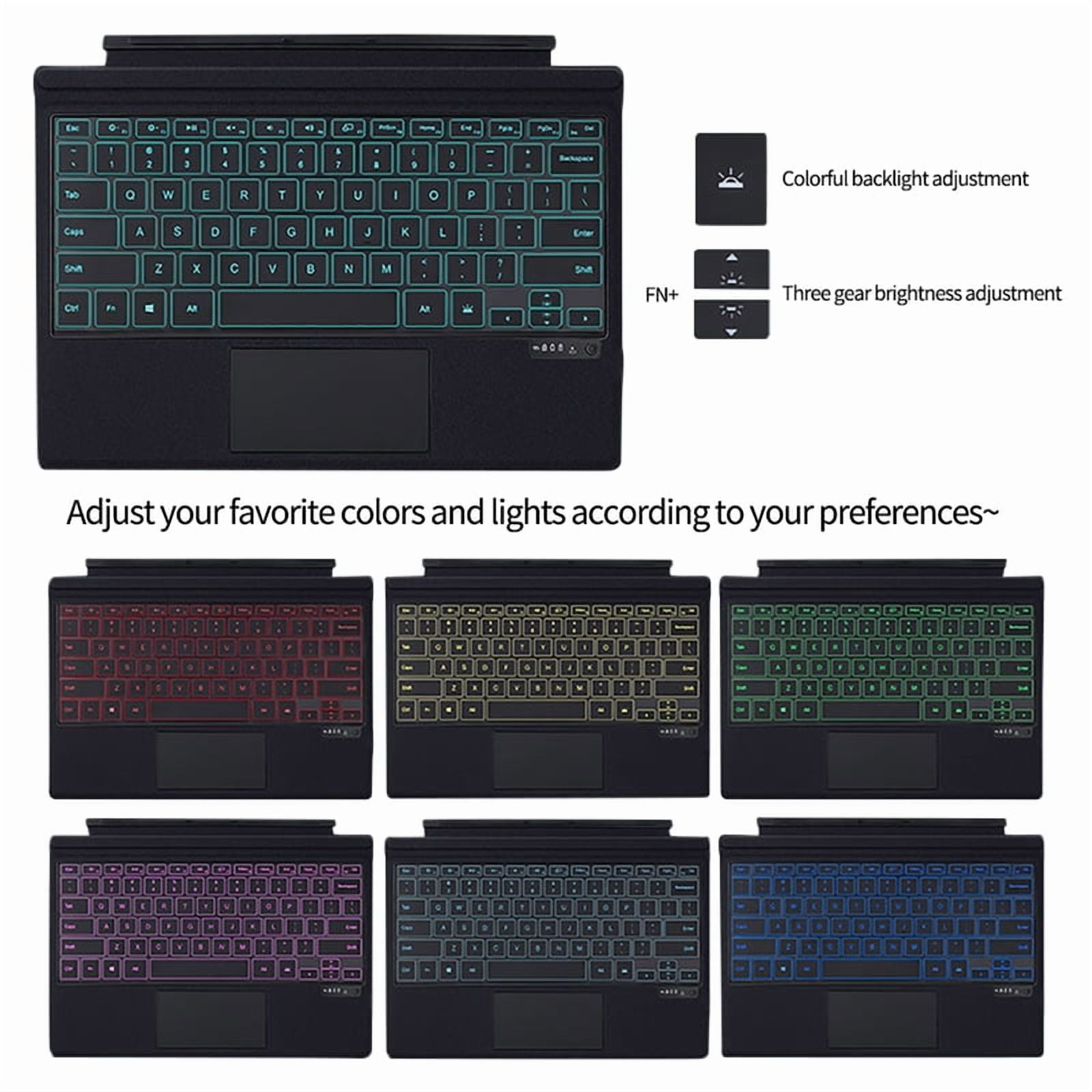 Backlight Bluetooth Keyboard For Microsoft Surface Pro 3 4 5 6 7 8 9 Pro X Go 1 2 3 Keyboard Backlit Trackpad Wireless