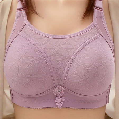 Fsqjgq Plus Size Wireless Bras for Women Elderly Mother s Underwear Gathered Collecting Vice Push Up Bra Bralettes Full Coverage Everyday Bras 38