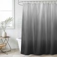 thumbnail image 4 of Grey Ombre Bathroom Shower Curtains with 12 Hooks Polyester Waterproof Shower Curtain for Stalls and Bathtubs Contemporary Gradient Abstract Art Decorative Bathroom Privacy Curtain 36x72 Inches, 4 of 8