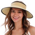 thumbnail image 1 of Sombrero Plegable de Paja con Ala Ancha y Visera Beige, 1 of 6