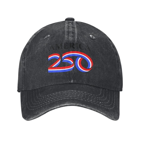 America250 Logo Adult Adjustable Classic Washed Casquette Cap Hat Baseball Cap For Man For Woman