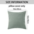 thumbnail image 5 of Unique Bargains Solid Couch Sofa Chenille Throw Decorative Pillow Covers (2 Count) Dark Gray 16" x 16", 5 of 6