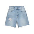 thumbnail image 6 of PYGNJK Women's Denim Ripped Shorts Frayed Hem Loose Fit Vintage Summer Jean Short Pants with Pockets Streetwear, 6 of 7