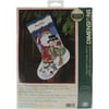 Santa & Snowman Stocking Counted Cross-Stitch Kit, 16"