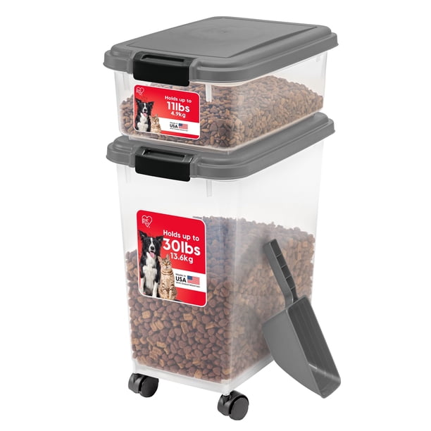 Contenedor Hermético para Alimento de Perro IRIS USA 13.6 kg y 4.99 kg