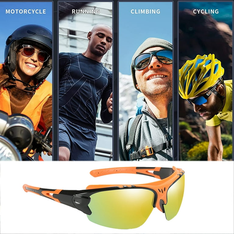 Polarized Sports Sunglasses for Men Women Youth Baseball Fishing Cycling  Running Golf Motorcycle Glasses,,Style3，G15998 