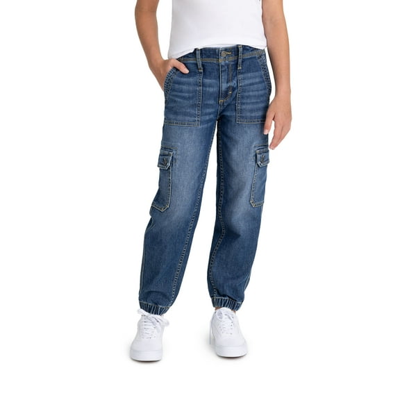 Jordache Girls Utility Denim Joggers, Sizes 6-18