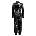 thumbnail image 4 of Raenseen Kids Boys Metallic Racing Jumpsuit Racing Suit Race Car Driver Moto Gear Jersey Set Black 8, 4 of 6