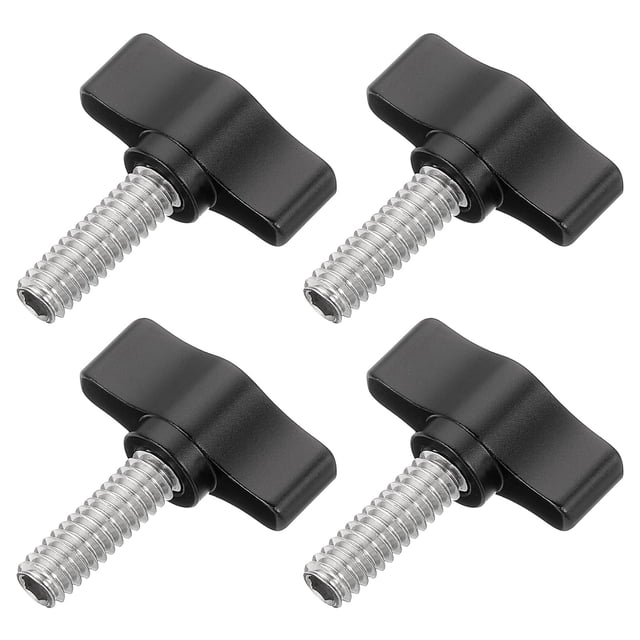 Uxcell 4 Pcs Vis à Pouce 1/4 Pouces - 20.4 Pouces, Vis à Pouce Filetée en Acier Inoxydable 304