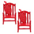thumbnail image 2 of Wooden Rocking Chair Memory Ornament Red 2Pcs 3.3X3.1X2.8In, 2 of 8