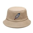 thumbnail image 6 of UDIYO Retro Feather Pattern Bucket Hat Unisex Sunscreen Spring Outdoor Fisherman Cap, 6 of 8