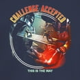 thumbnail image 2 of Boy's Star Wars: The Book of Boba Fett Challenge Accepted This is the Way Pull Over Hoodie Navy Blue Heather Small, 2 of 4