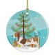thumbnail image 1 of Caroline's Treasures Basset Hound - Adorno de cerámica con árbol de Navidad feliz, multicolor Caroline's Treasures BB2920CO1, 1 of 1