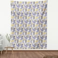 thumbnail image 4 of Ambesonne Geometric Fabric by the Yard Upholstery, Cube-Formed Dots Pattern, 3 Yards, Earth Yellow and Dark Blue, 4 of 5