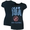 Women's Navy Team USA Neon Sportsmen Beach Volleyball T-Shirt